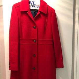 JCrew Lady Day Coat in Red with Thinsulate